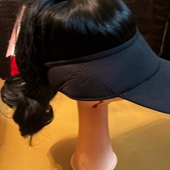 Baseball Cap Wig with Curly Hair Ponytail Hair Extension Adjustable Black - Picture 8 of 8